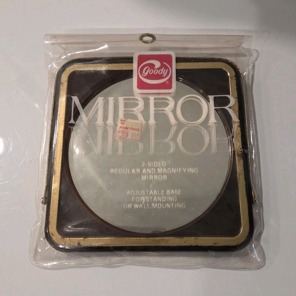 Vintage 1984 Goody 2-Sided Mirror Stand Up Vanity Magnifying/Regular Hong Kong